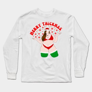 Merry Thickmas Christmas Babe Long Sleeve T-Shirt
